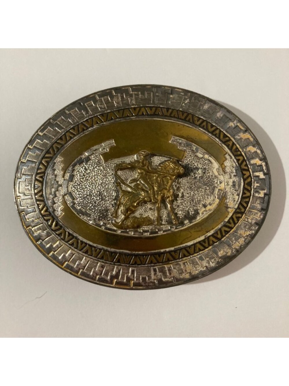 Vintage Crumrine Western Cowboy Rodeo Belt Buckle